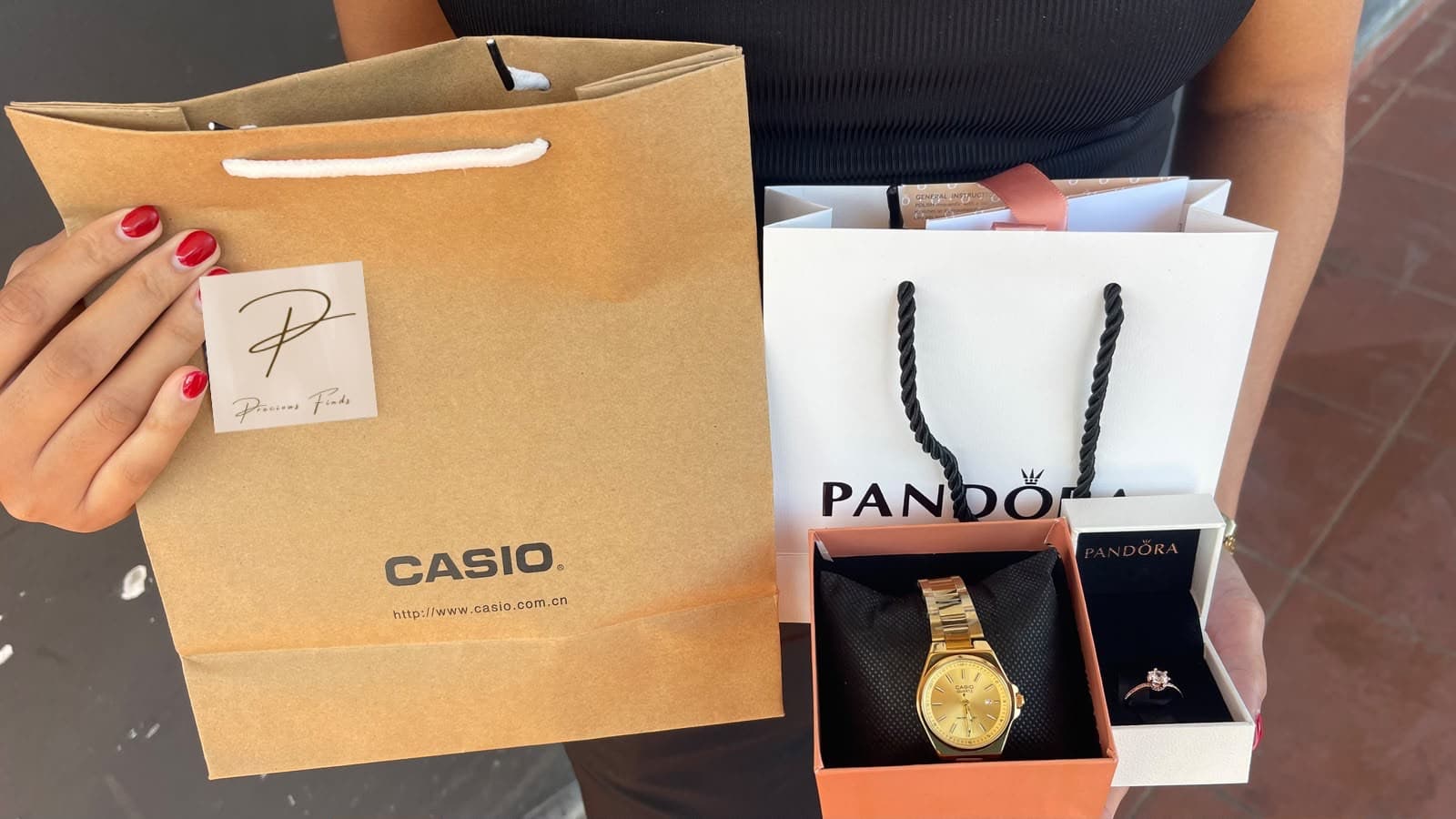 Anel Pandora e Relógio Feminino💕